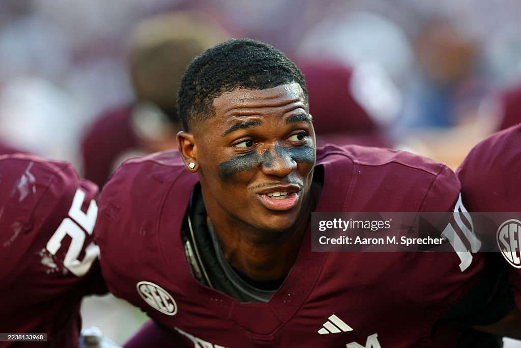 Marcel Reed Action Marcel Reed of the Texas A&M Aggies celebrates following a game... News ...