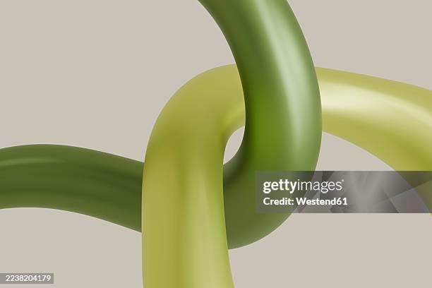 abstract organic 3d intertwining smooth shapes with fluid dynamics - abstract 3d rendering stock illustrations