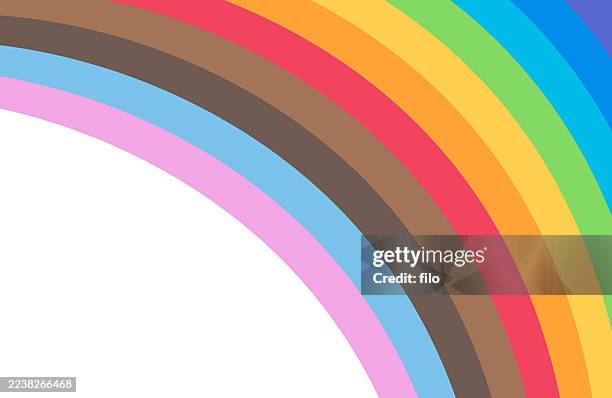 rainbow pride month line design element - inclusive pride gradient stock illustrations