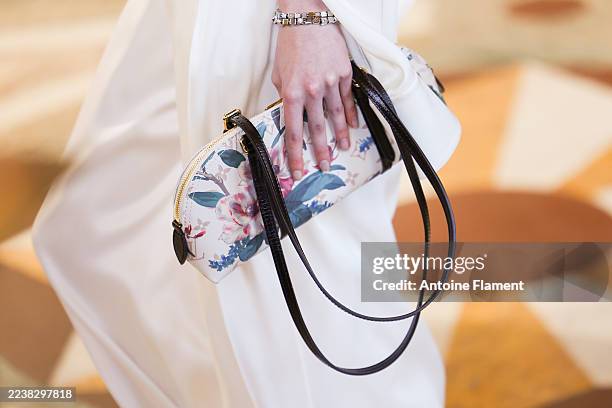 Model, bag detail, walks the runway during the Louis Vuitton Womenswear Spring/Summer 2026 show as part of Paris Fashion Week on September 30, 2025...