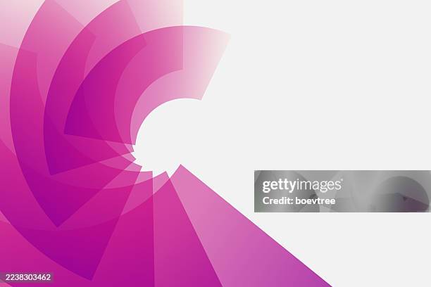 abstract purple turning stripe fan shape gradient transparent pattern background - fan shape stock illustrations