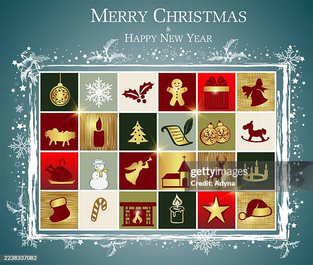 advent calendar - advent calander stock illustrations