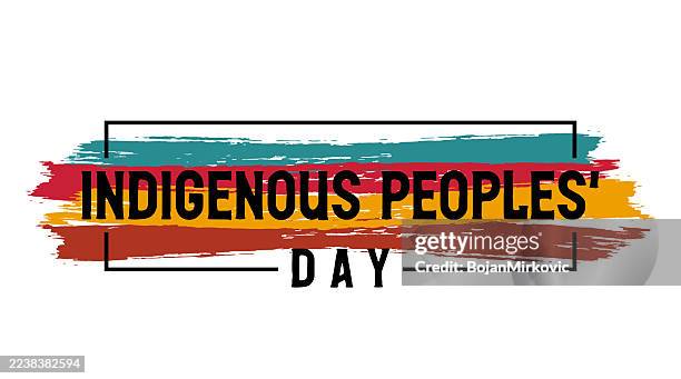 indigenous peoples' day watercolor card. vector - indigenous peoples day stock illustrations