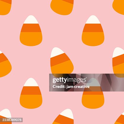 Halloween Candy Corn Seamless Background Pattern Halloween Candy Corn Seamless Background Pattern
