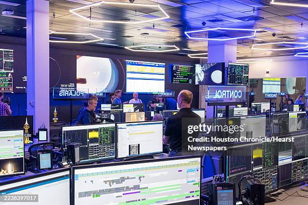 The Orion Mission Evaluation Room is seen during a media tour at Johnson Space Center in Houston, Wednesday, Sept. 24, 2025.