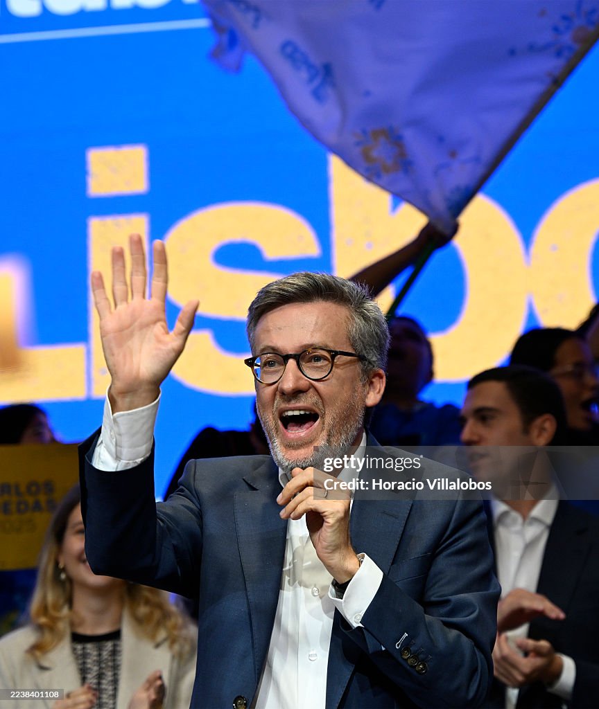 Lisbon Mayor Carlos Moedas Opens His Campaign For Reelection Supported By The President Of The Community Of Madrid, Spain, Isabel Díaz Ayuso
