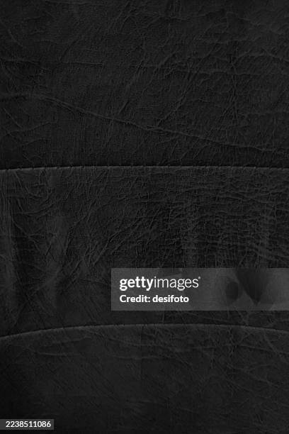 blank empty leather textured stitched dark gray black colored vector background with stitching lines or stitch seams, making old rustic weathered vector background - black leather background stock illustrations