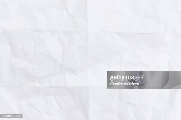schlichtes weißes, zerknülltes grunge-papier - gefaltet stock-grafiken, -clipart, -cartoons und -symbole
