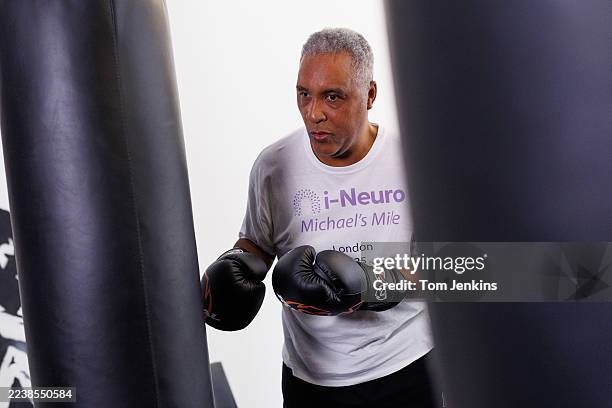 Michael Watson the ex-boxer who suffered a brain injury in a fight with Chris Eubank in 1991, with Peter Hamlyn , the consultant neurosurgeon who...