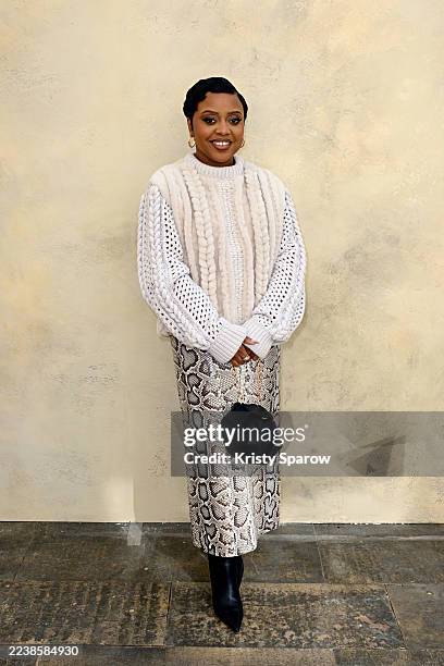Quinta Brunson attends the Gabriela Hearst Womenswear Spring/Summer 2026 show as part of Paris Fashion Week on October 01, 2025 in Paris, France.
