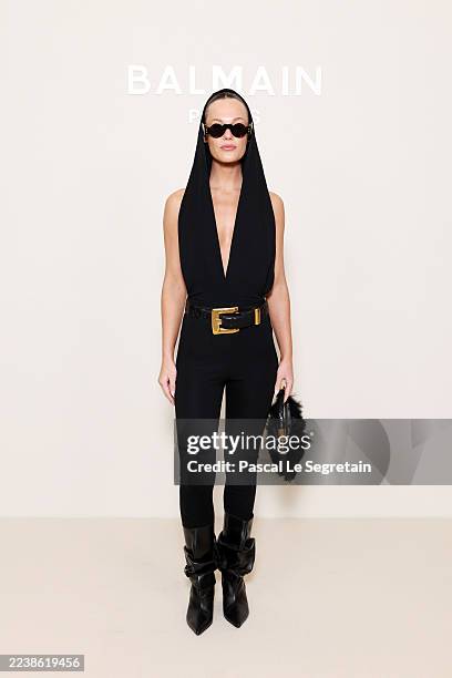 Tine Van Cauwenberghe attends the Balmain Womenswear Spring/Summer 2026 show as part of Paris Fashion Week on October 01, 2025 in Paris, France.