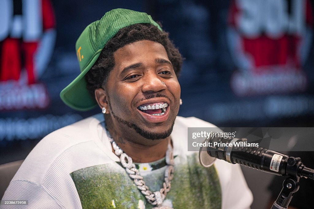 Lucci Rapper Pink Rapper YFN Lucci visits the Ferrari and BT Show on 96.1 The Beat at ...