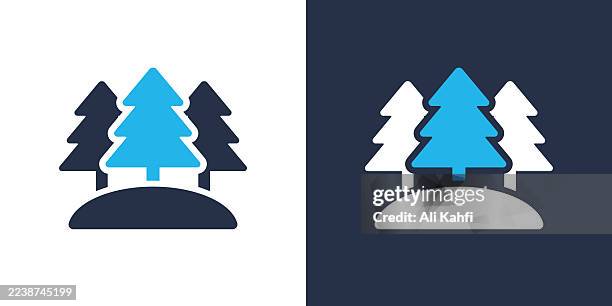 forest glyph solid icon. solid icon that can be applied anywhere, simple, pixel perfect and modern style. - sun panels stock illustrations