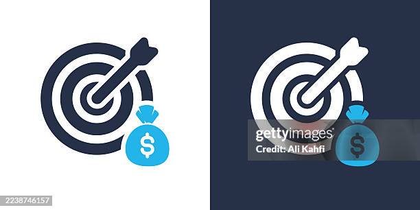 financial goals glyph solid icon. solid icon that can be applied anywhere, simple, pixel perfect and modern style. - bonus points stock illustrations