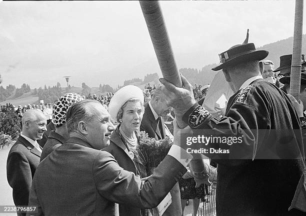 Queen Ingrid of Denmark on Burgenstock, 1965.