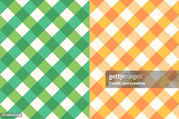 fun autumn background patterns, seamless - pumpkin patch stock illustrations