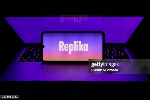 Replika AI Companion Illustrations, Nachrichtenfoto