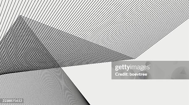 abstract folded line structure grids pattern design background - solid background stock illustrations