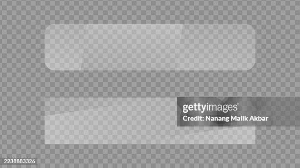 realistic clear flat glass, window, or mirror collection with transparent background - rectangle plate stock illustrations