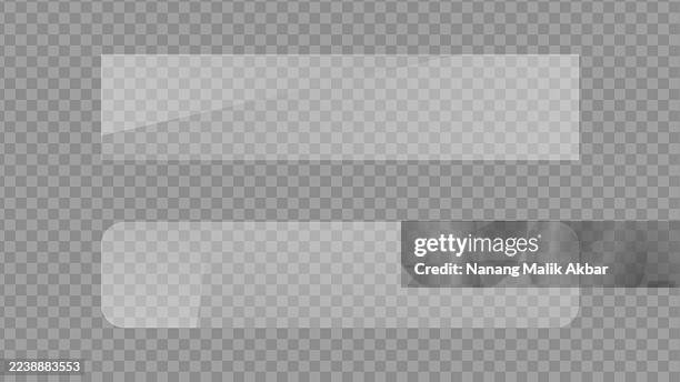 realistic clear flat glass, window, or mirror collection with transparent background - structural glass facade curving stock illustrations