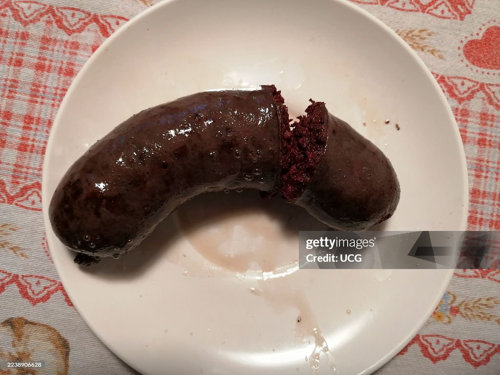 Italy, Casorezzo, black pudding