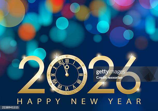 bildbanksillustrationer, clip art samt tecknat material och ikoner med 2026 new year’s eve countdown - nyårsafton