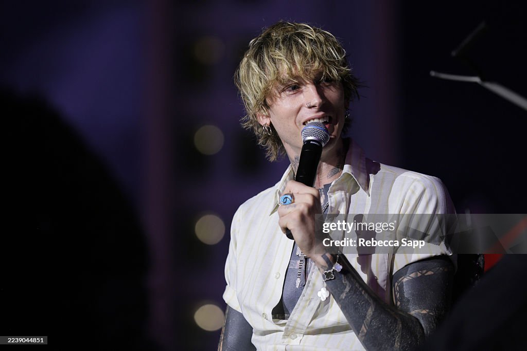 Mgk Spring Program mgk at GRAMMY Museum L.A. Live on October 01, 2025 in Los Angeles ...