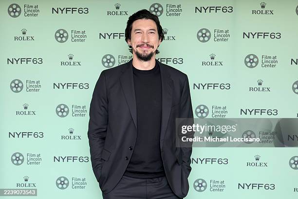 Adam Driver attends the "Father Mother Sister Brother" Backstage during the 63rd New York Film Festival at Alice Tully Hall, Lincoln Center on...