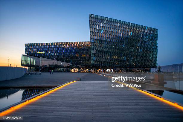 Harpa Concert Hall, and conference centre, Reykjavik, Reykjavikurborg, Iceland.