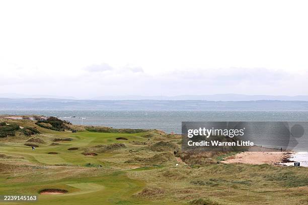 General view across the 17th hole during Round Three on day three of the Alfred Dunhill Links Championship 2025 at Kingsbarns Golf Links on October...