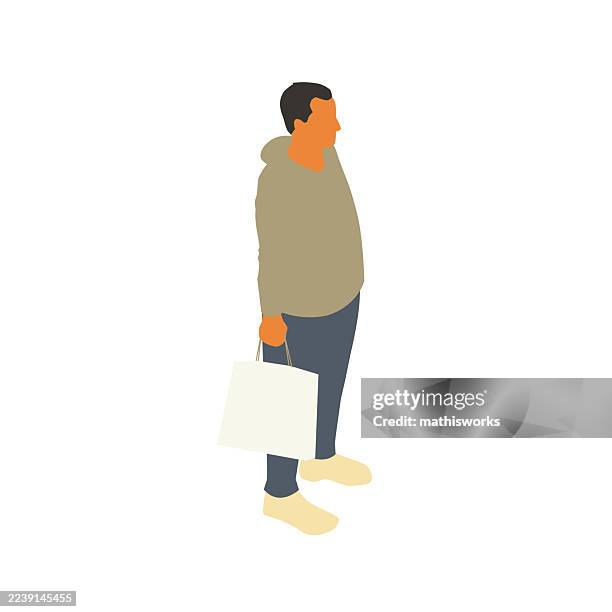 overweight standing man - unrecognizable person eating stock illustrations