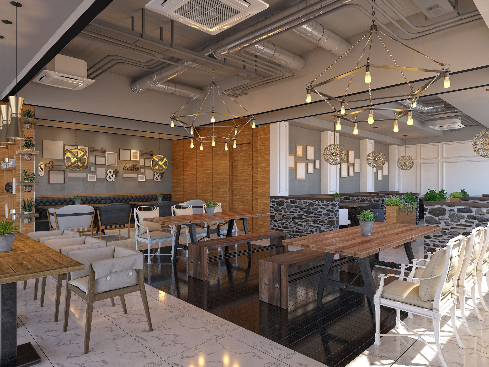 seafood restaurant interior