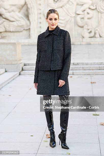 Olivia Palermo attends the Elie Saab Womenswear Spring/Summer 2026 show as part of Paris Fashion Week on October 04, 2025 in Paris, France.