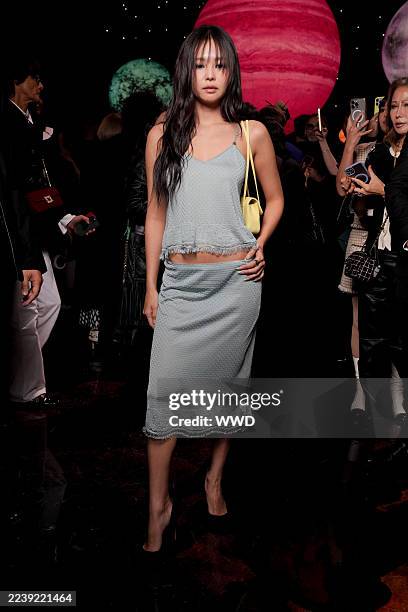 Jennie Kim at the Chanel fashion show as part of Spring/Summer 2026 Paris Fashion Week held at Grand Palais on October 06, 2025 in Paris, France.