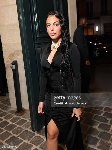 Georgina Rodríguez attends the Balenciaga Womenswear Spring/Summer 2026 show as part of Paris Fashion Week on October 04, 2025 in Paris, France.