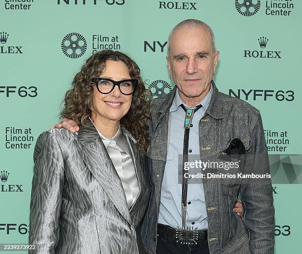 Rebecca Miller and Daniel Day-Lewis attend the "Mr. Scorsese" Photo Call during the 63rd New York Film Festival at Alice Tully Hall, Lincoln Center...