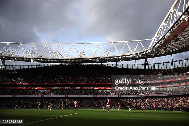 General view during the Premier League match between Arsenal and West Ham United at Emirates Stadium on October 04, 2025 in London, England.