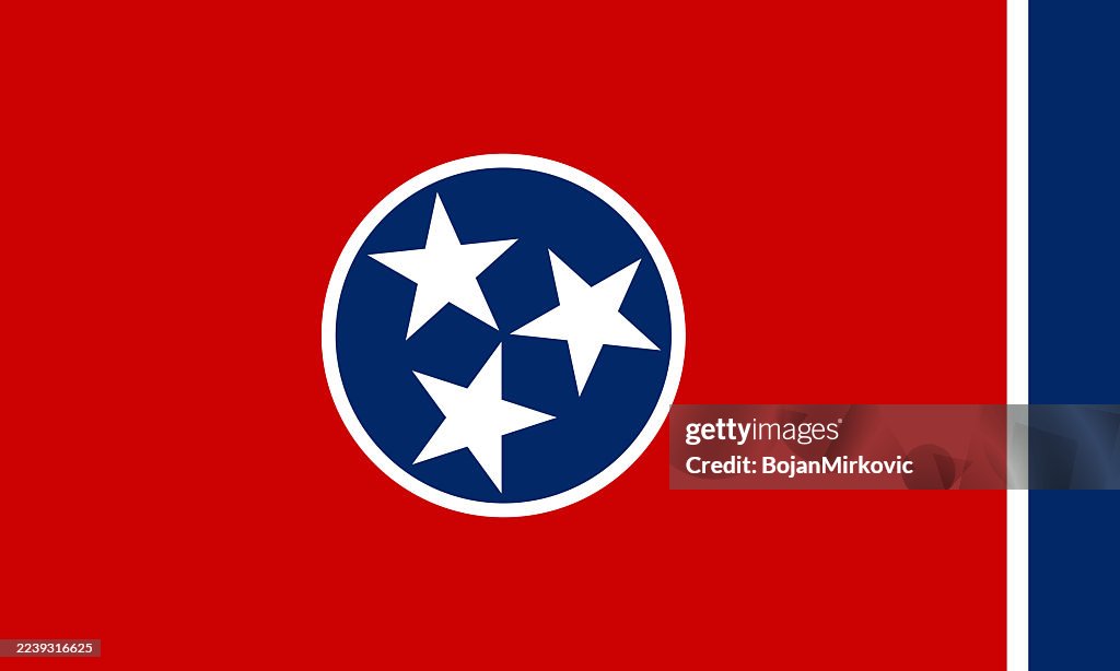 Bandera de Tennessee. Vector