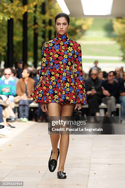 Loli Bahia walks the runway during the Celine Womenswear Spring/Summer 2026 show as part of Paris Fashion Week on October 05, 2025 in Paris, France.