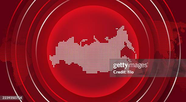 russia country outline focus circles influence map background - hammer-and-sickle stock illustrations