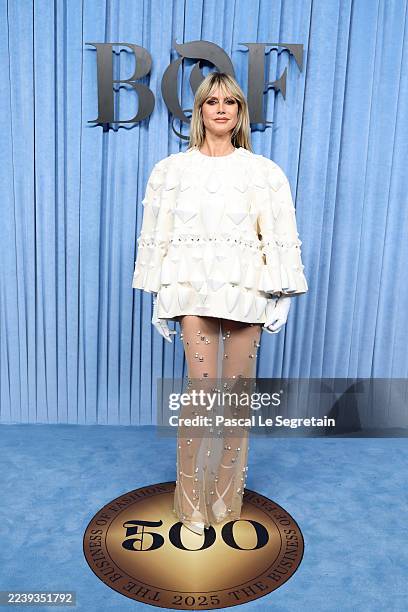 Heidi Klum attends the BoF500 Gala during Paris Fashion Week on October 04, 2025 in Paris, France.
