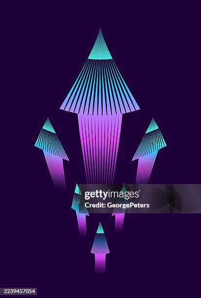 vertical arrow symbols, abstract background - fast forward stock illustrations
