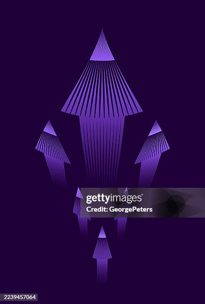 vertical arrow symbols, abstract background - fast forward stock illustrations