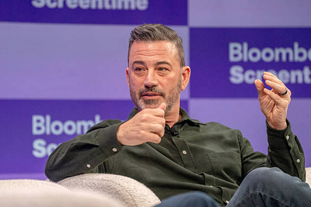 Late-night host Jimmy Kimmel during the Bloomberg Screentime event in Los Angeles, California, US, on Wednesday, Oct. 8, 2025. Screentime gathers the...