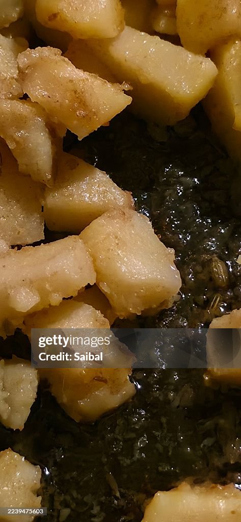 Potato roasted baked indian food