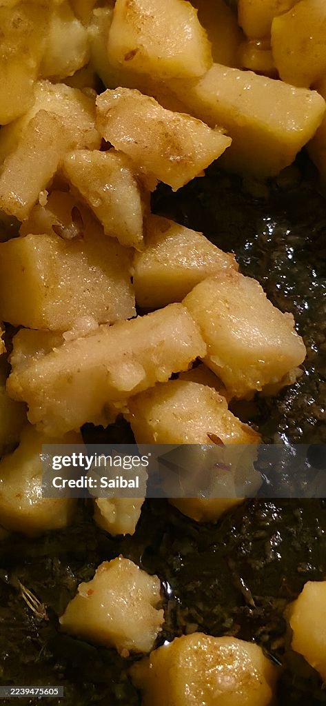 Potato roasted baked indian food