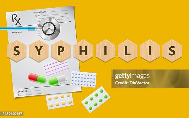 ilustrações de stock, clip art, desenhos animados e ícones de syphilis concept medical background - treponema pallidum