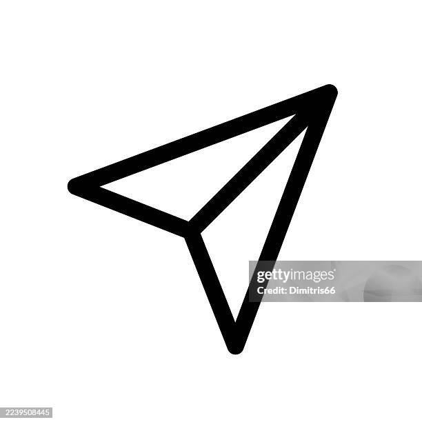 send line icon - arrow with editable stroke - send stock illustrations