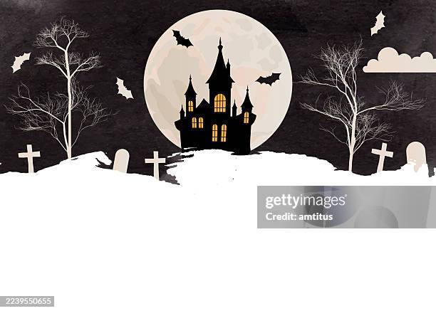 moon night - enchanted forest vector stock illustrations