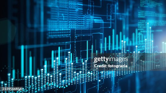Digital Financial Data Chart Visualization Digital Financial Data Chart Visualization